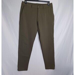 Lululemon Pants Mens 34 Dark Olive Chino Stretch Zip Fly Athleisure Casual Golf